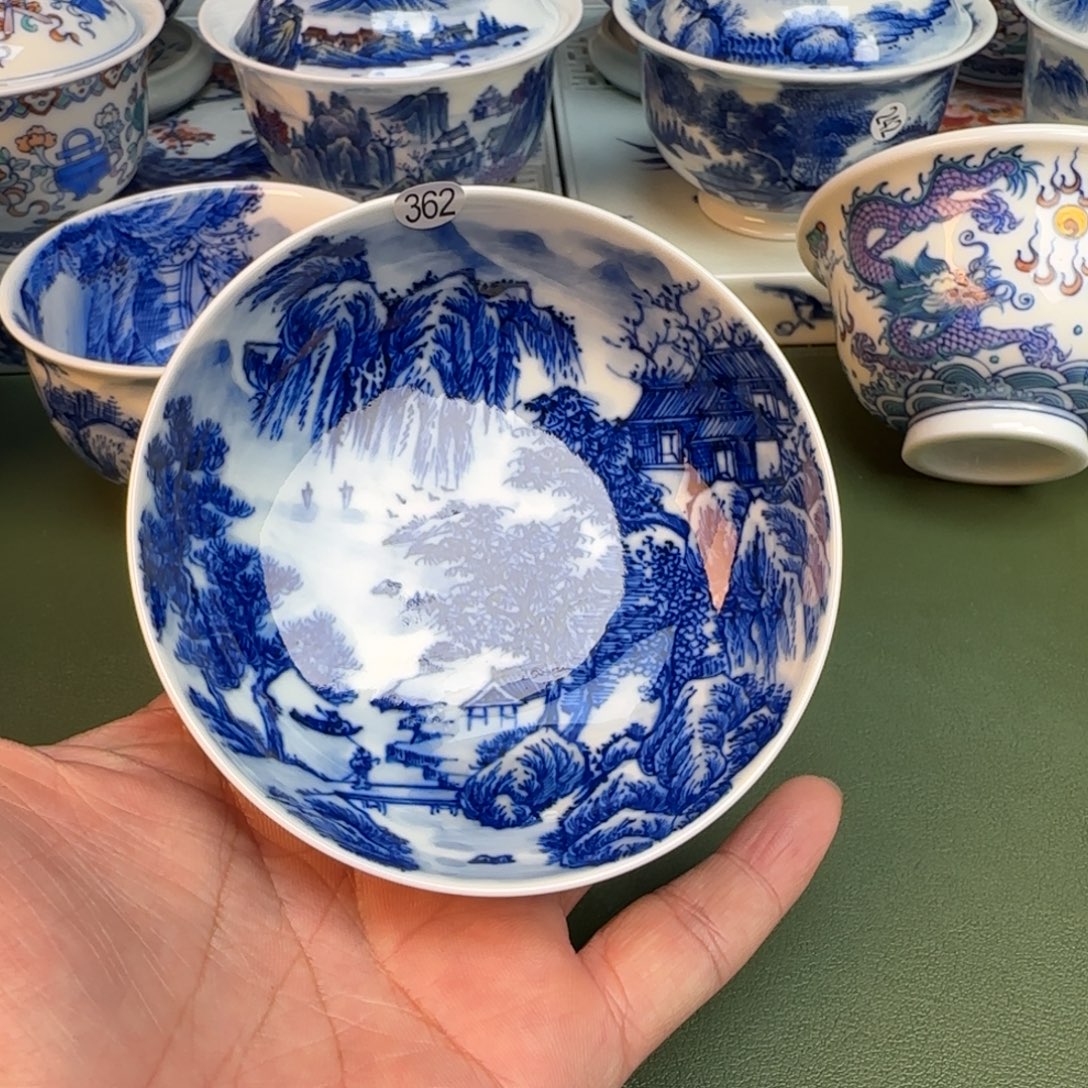 陶纯手工纯手绘茶具石头362