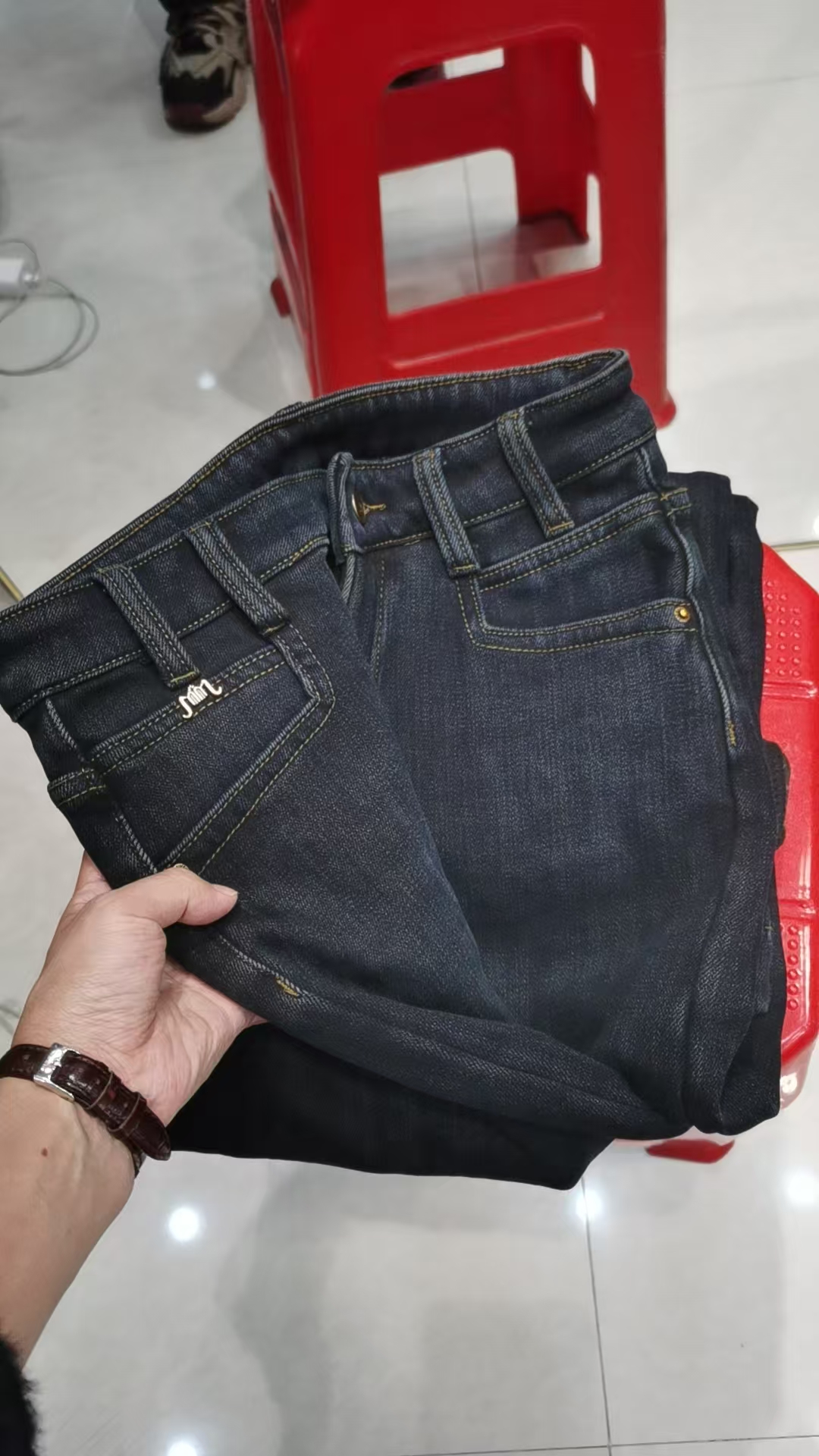 2810（新款）加绒加厚窄版型小个子牛仔裤