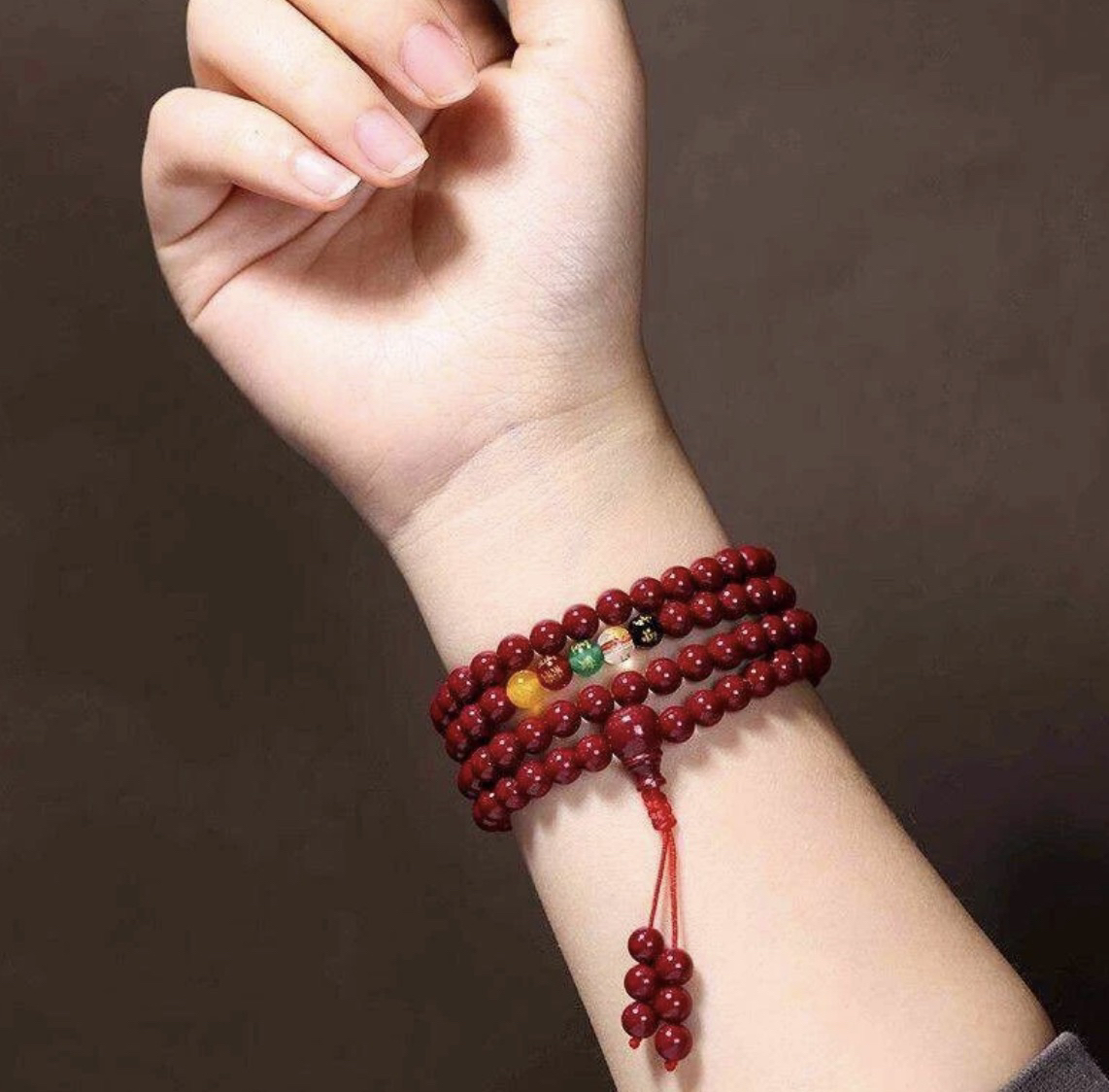 天然辰砂361精品手串（无礼盒）