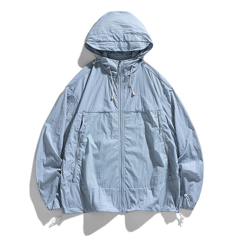 2025夏季冰感防晒服连帽宽松透气情侣户外运动8087