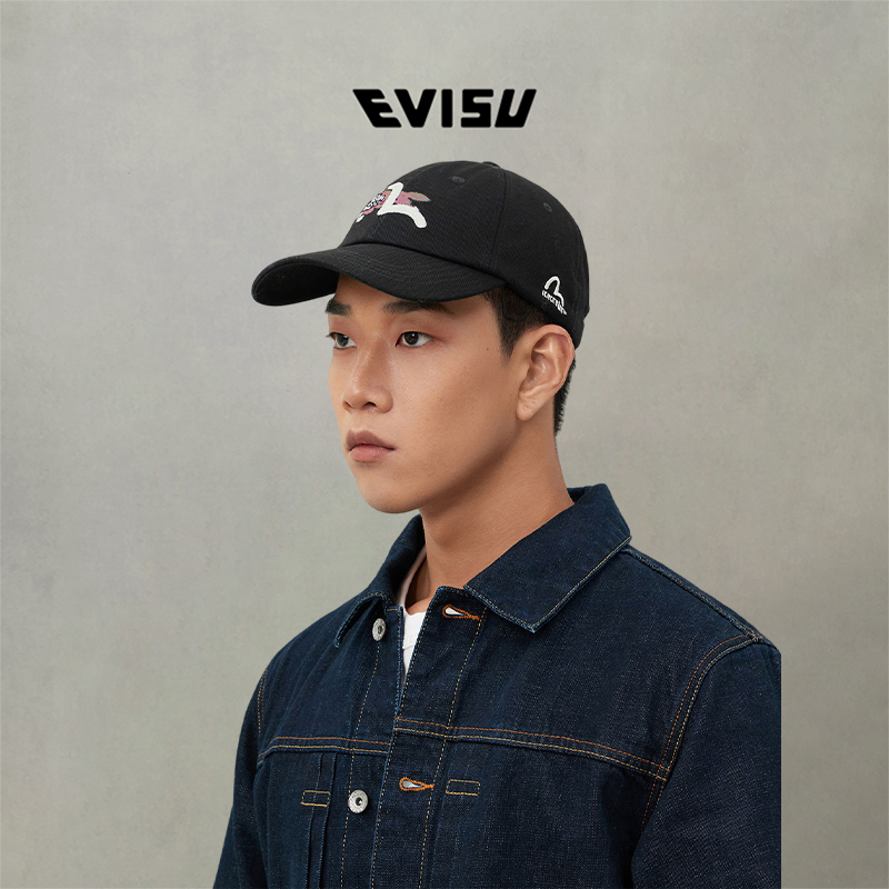【限量联名】EVISU X ICECREAM 2025秋男士商标和飞狗棒球帽