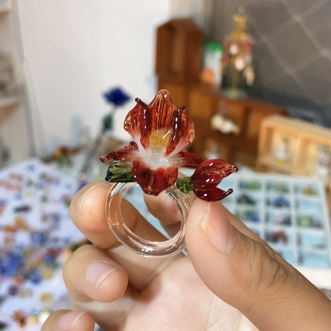 琉璃手工艺品红色