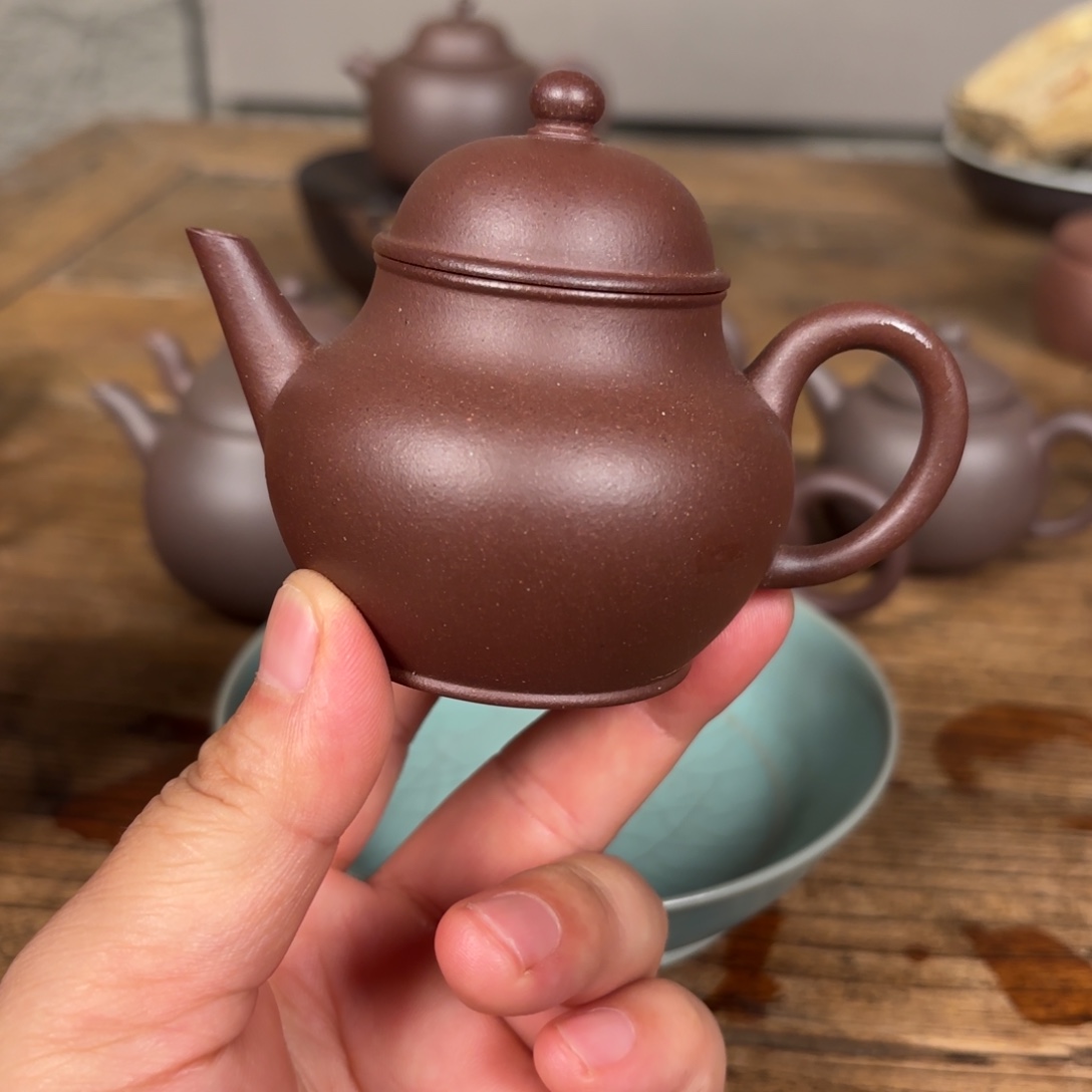 茶壶紫砂芭乐紫泥