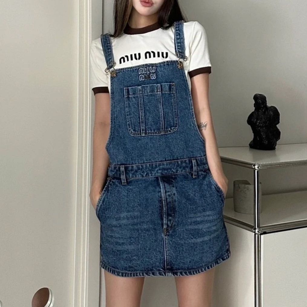 99新 MIU MIU/缪缪 /背带裙/38码/Xsps13798