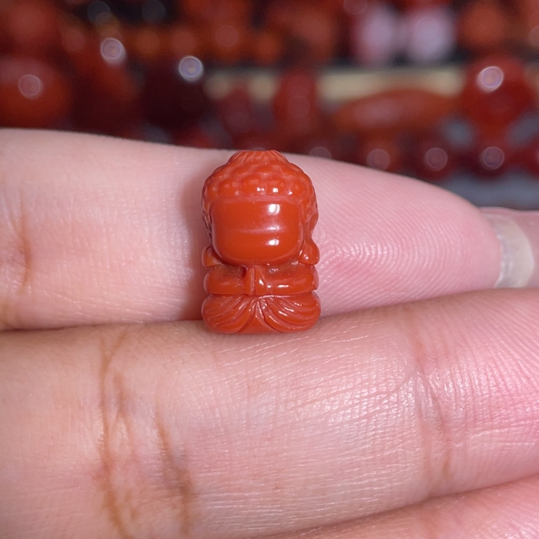 南红玛瑙未镶嵌无相宝宝佛