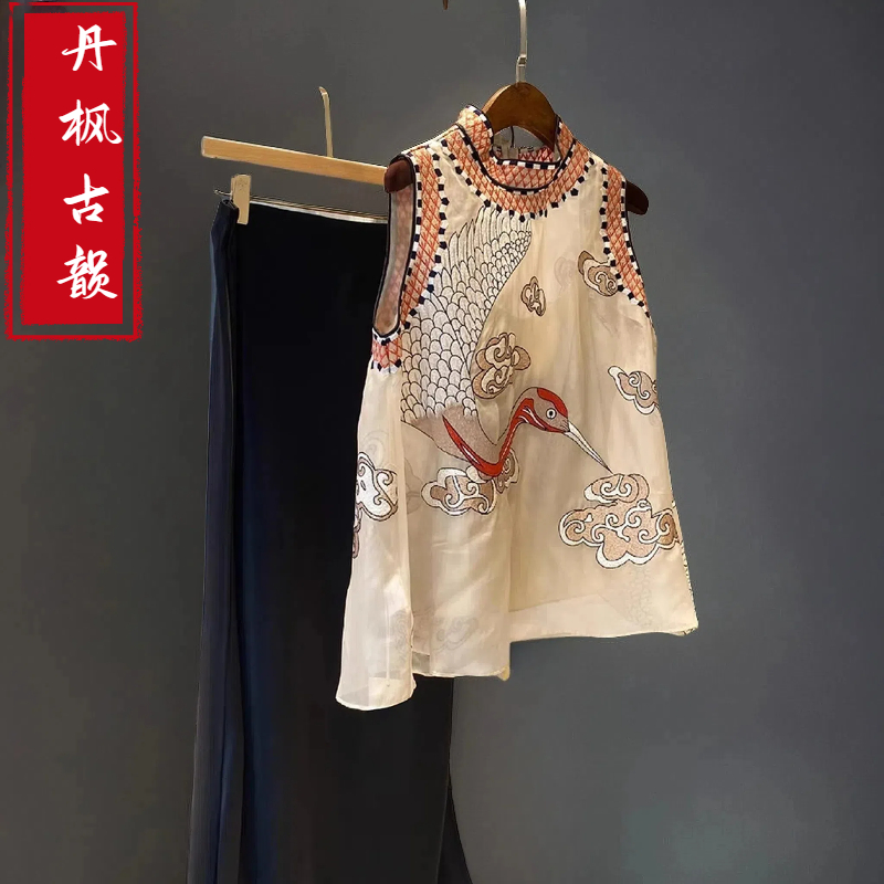 【2025】夏季新中式宽松重工气质无袖马甲高级感精致超好看端庄上衣