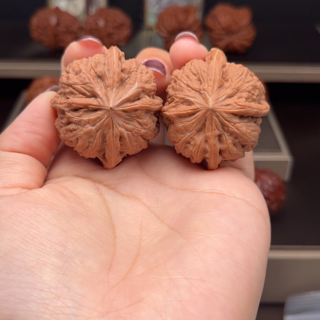 桃核吊坠平谷凹底四棱