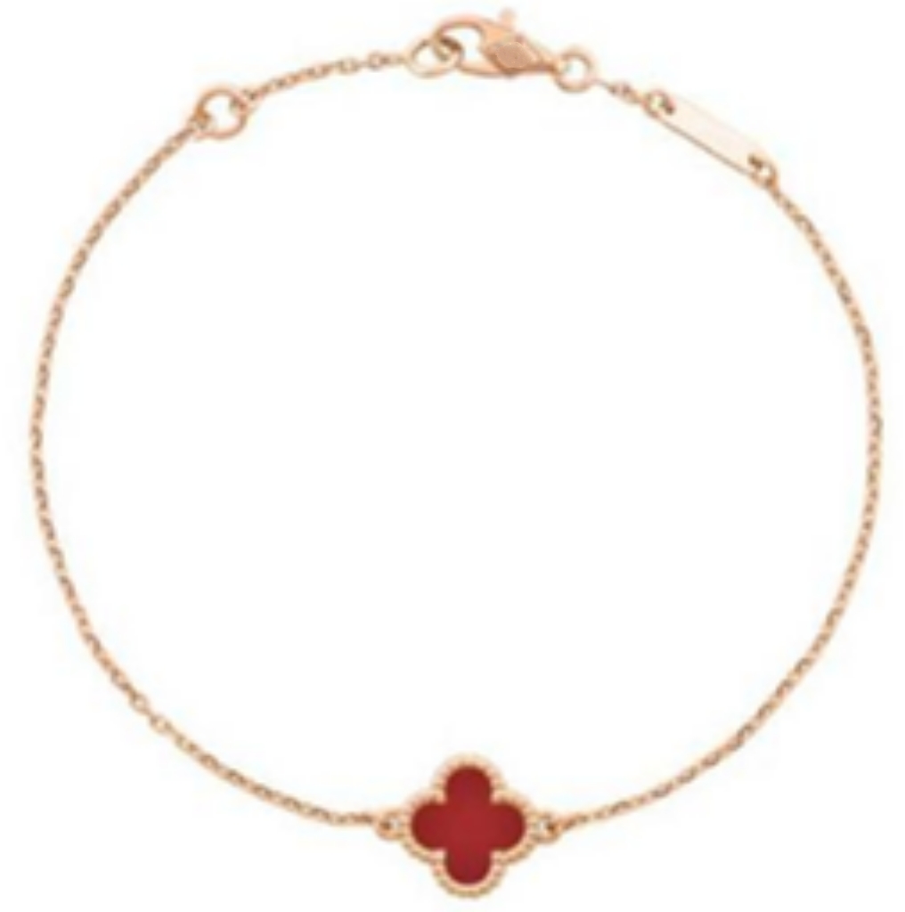 925银手链 厚镀18Kmini单花手链