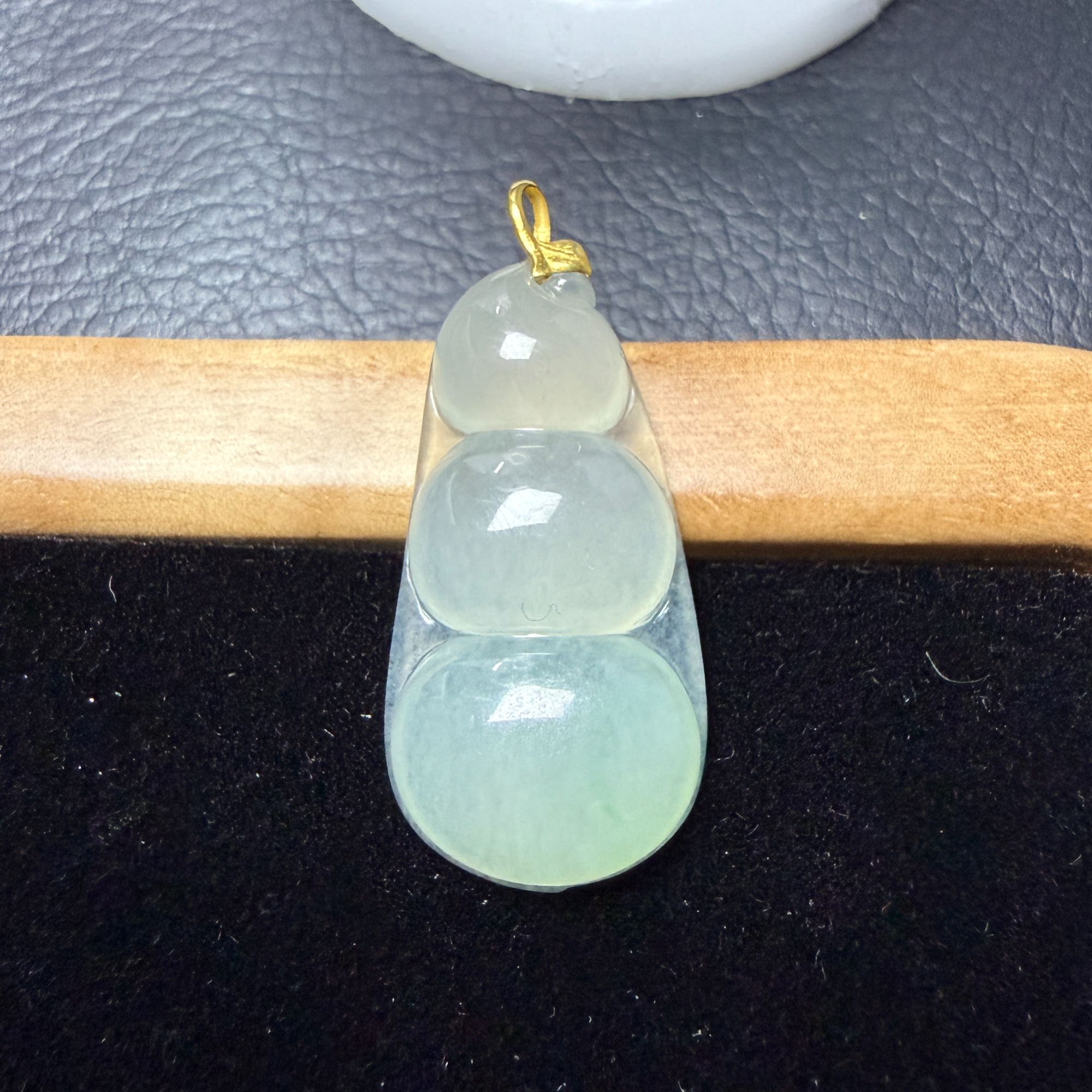 久鱼珠宝  18K金缅甸翡翠挂件 13