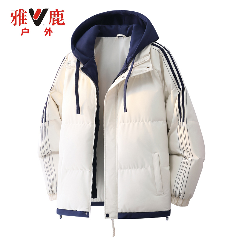 雅鹿户外保暖棉服棉衣加厚青少年棒球服情侣同款百搭冬季休闲外套