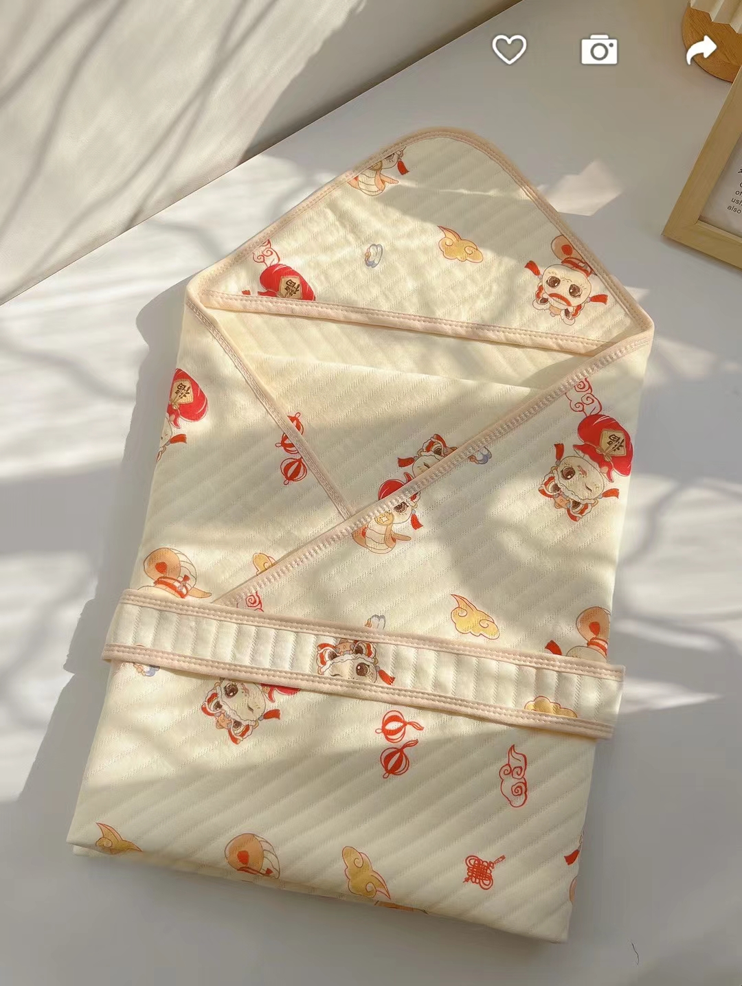 【夏季新款薄棉】抱被新生儿纯棉抱毯婴儿睡袋盖毯宝宝A类婴儿用品。