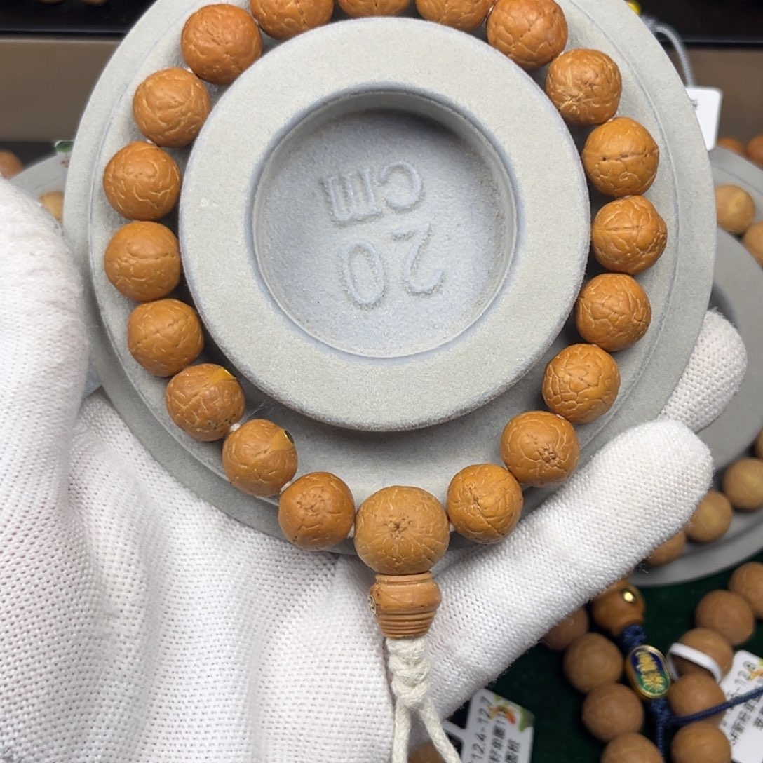 凤眼菩提手串菩提尺寸12.3-12.6 铜柱镶嵌