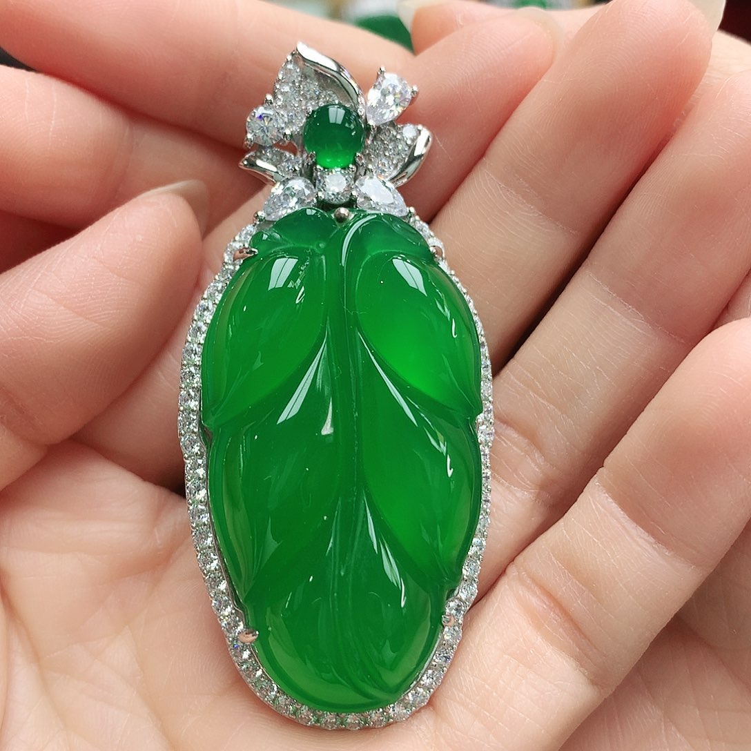 玛瑙/玉髓吊坠银S925镶嵌