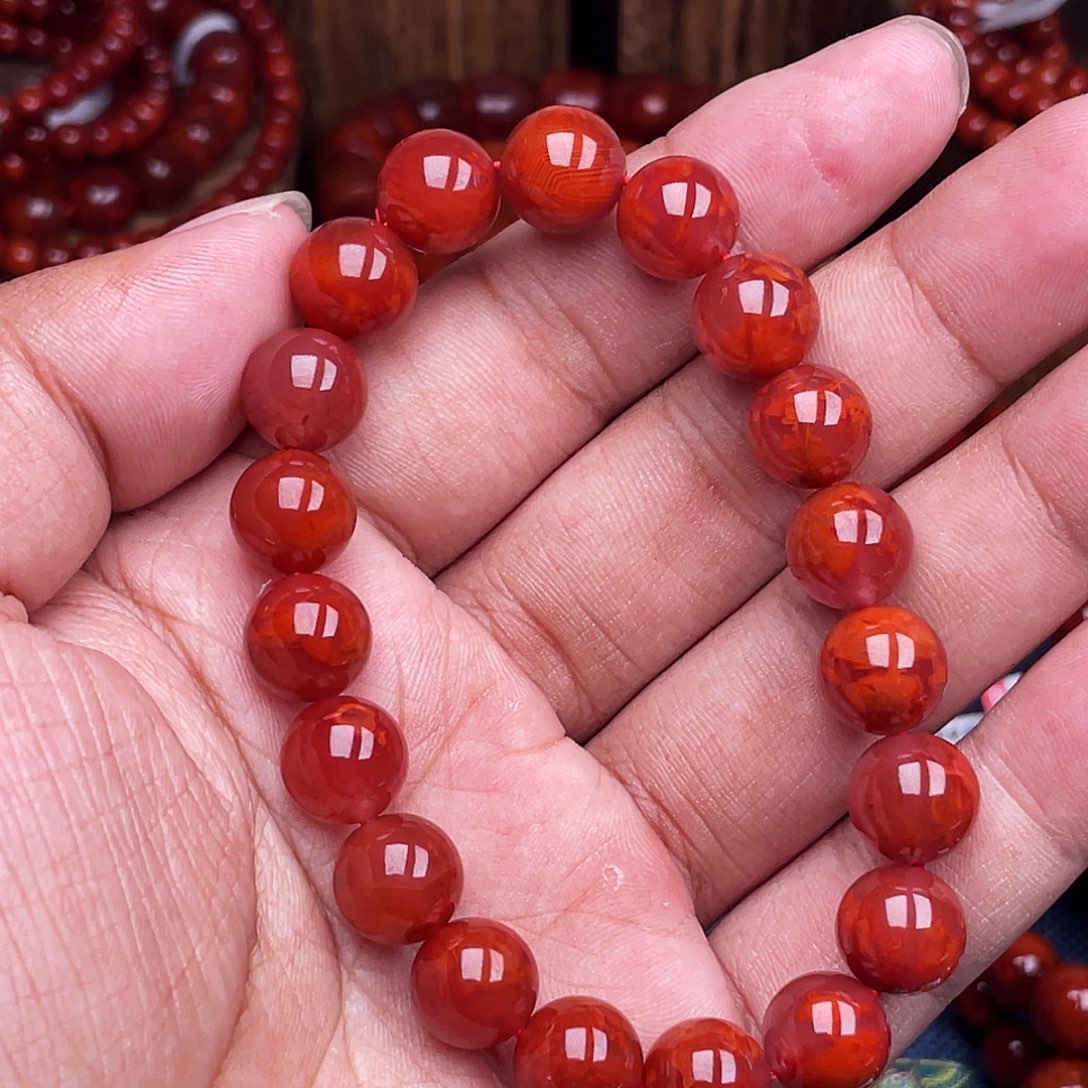 南红玛瑙未镶嵌手链南红瓦西卡10