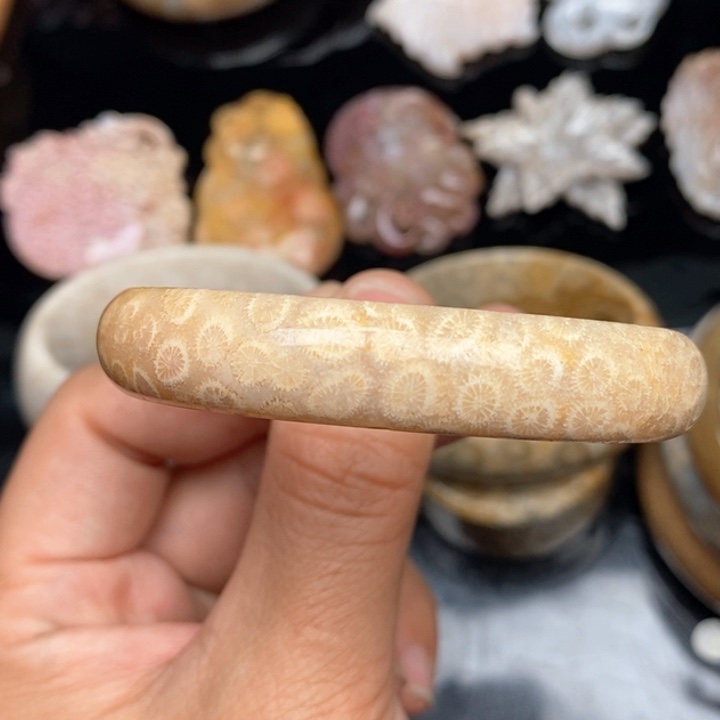 硅化珊瑚（珊瑚玉）手镯未镶嵌53