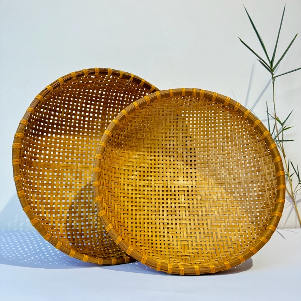 L86（两件套）烟熏竹编收纳筐收纳篮