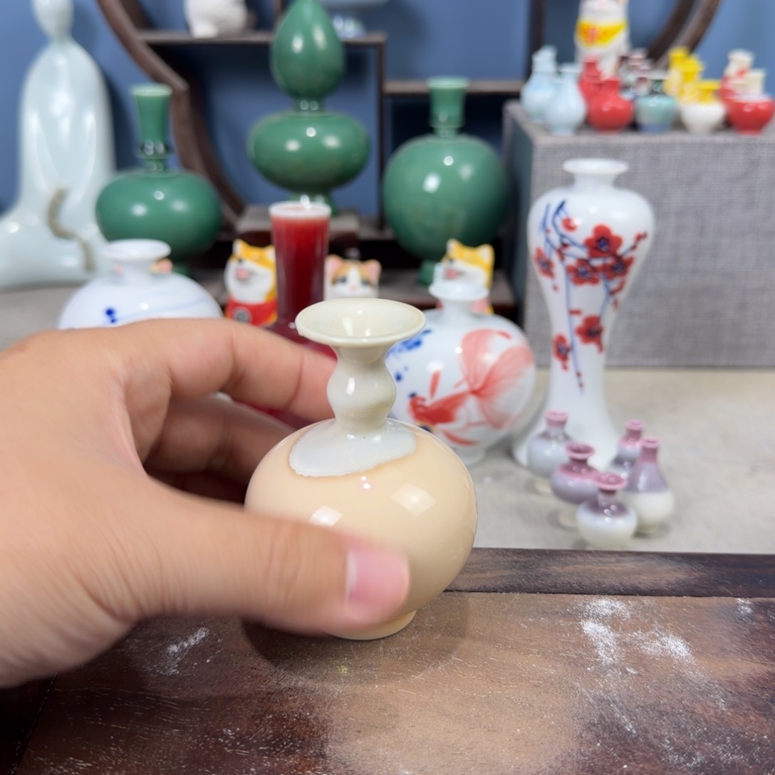 陶瓷手工小花器摆件