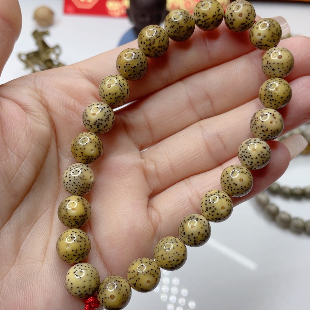 星月菩提吊坠石玉料冰箱小细星圆珠手持卡10