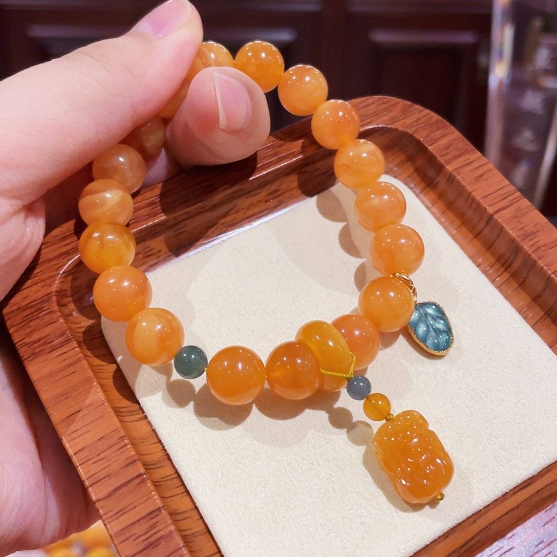 蜜蜡手链未镶嵌手串