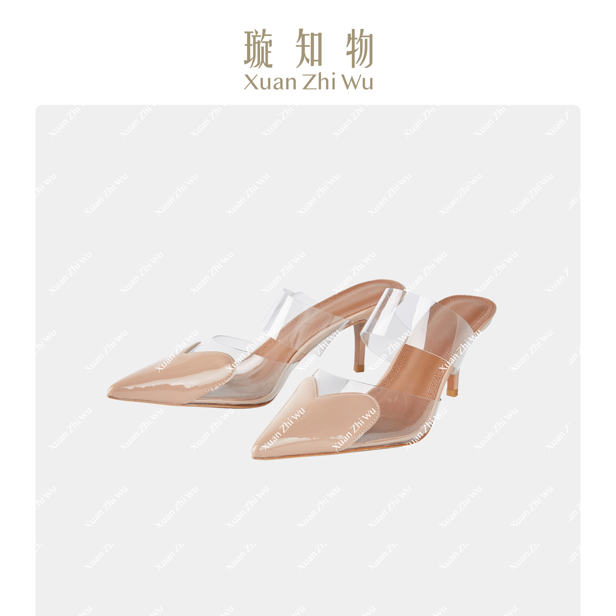 克罗地亚鞋 精致牛皮裸色质感 爱心氛围感高跟鞋王璇原创设计