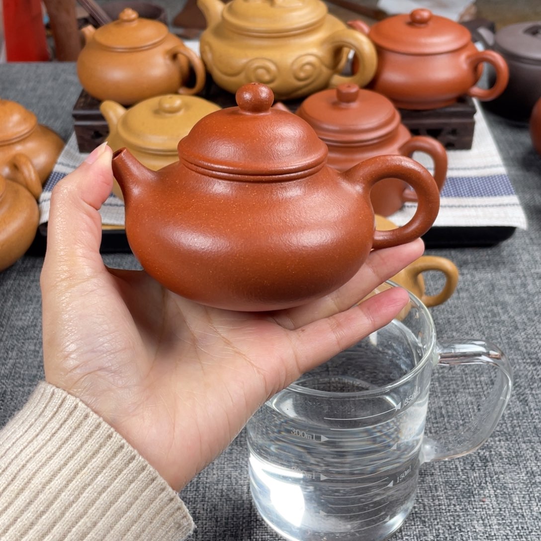 紫砂茶壶40目红降坡200容天全手