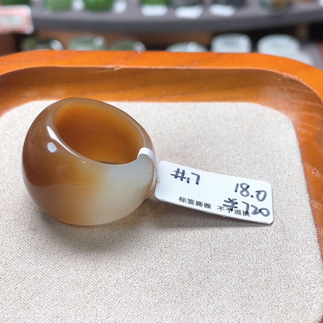 和田玉未镶嵌戒指彦*宝专拍4-18.0