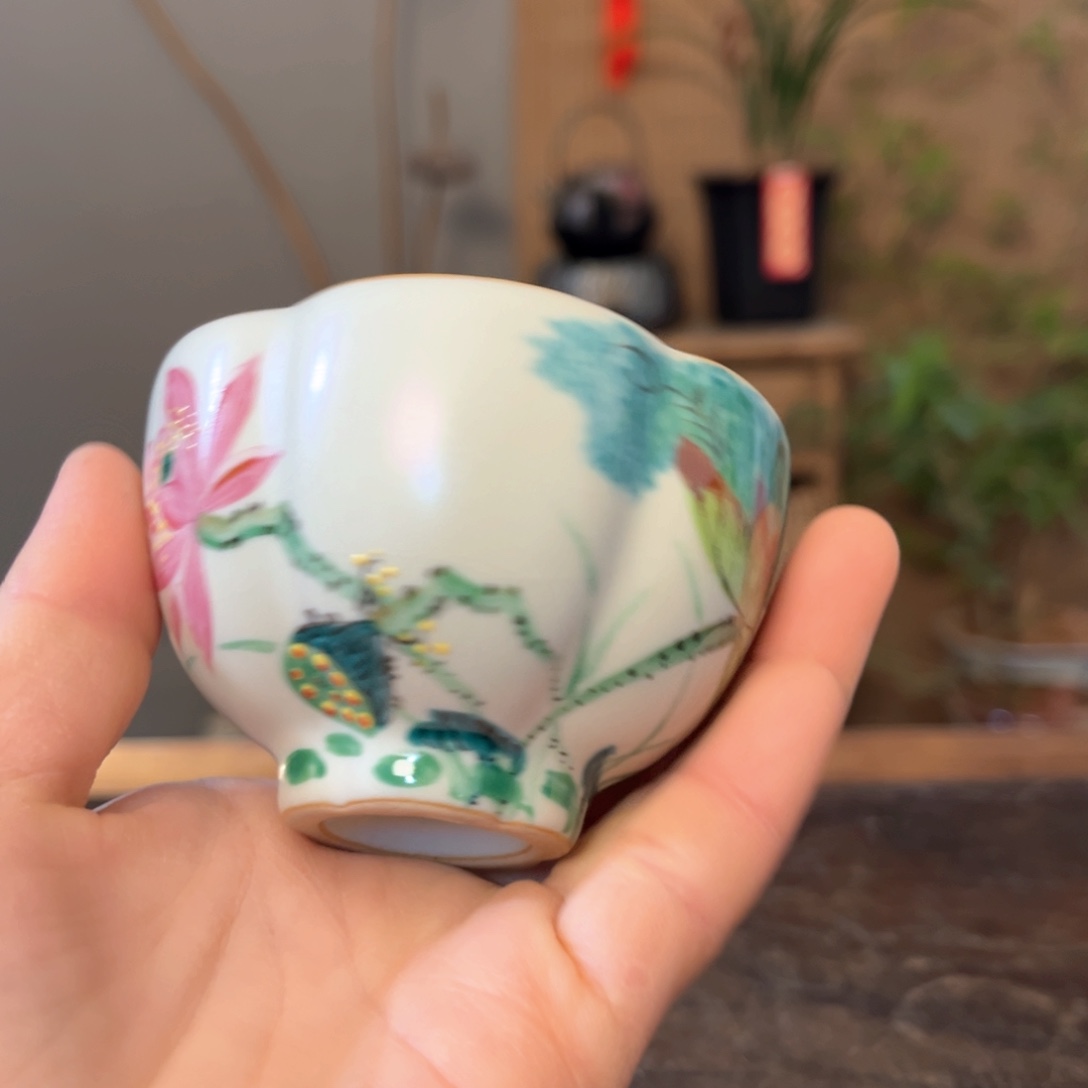 杯景德镇柴烧手绘杯