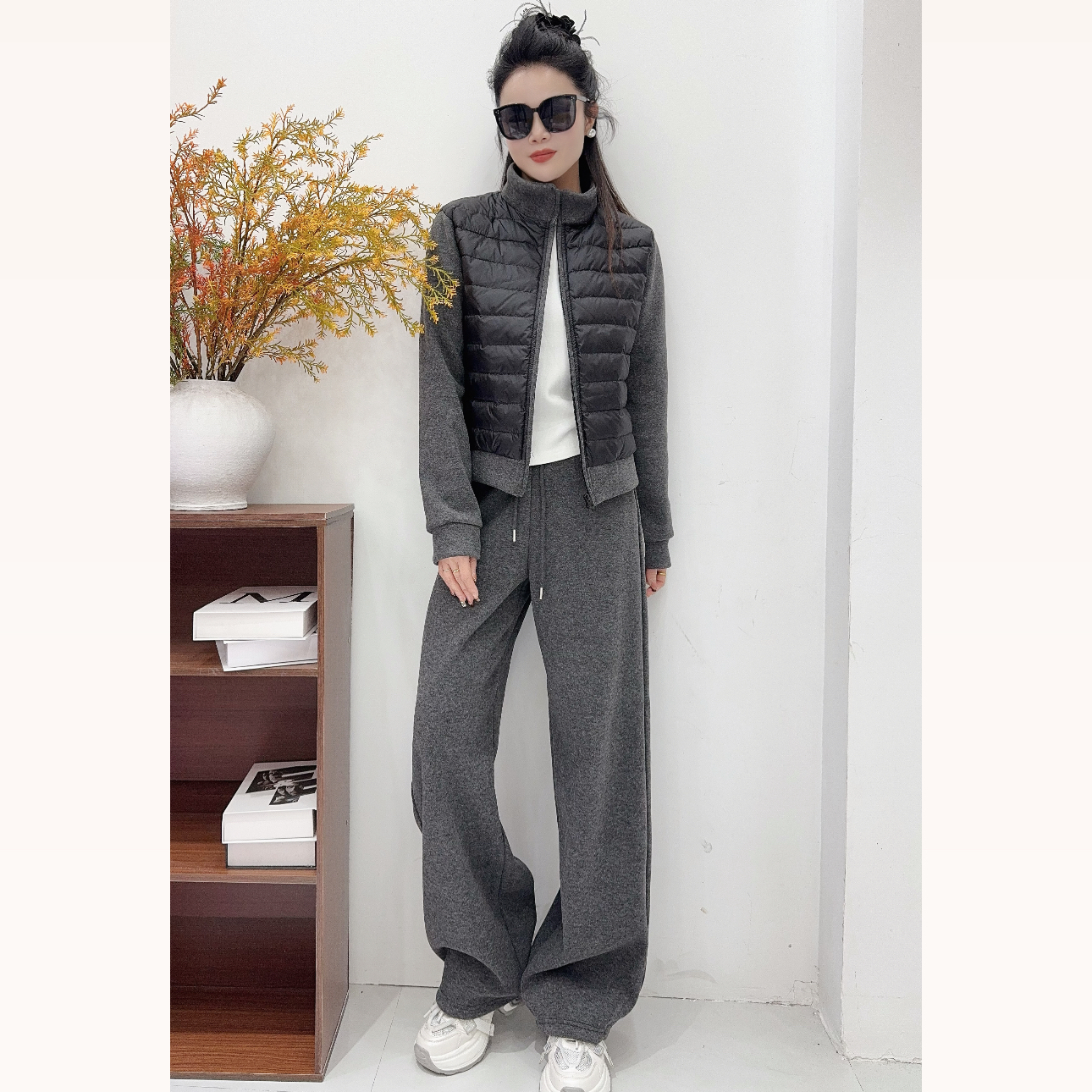 8825冬款羽绒两件套时尚百搭显瘦