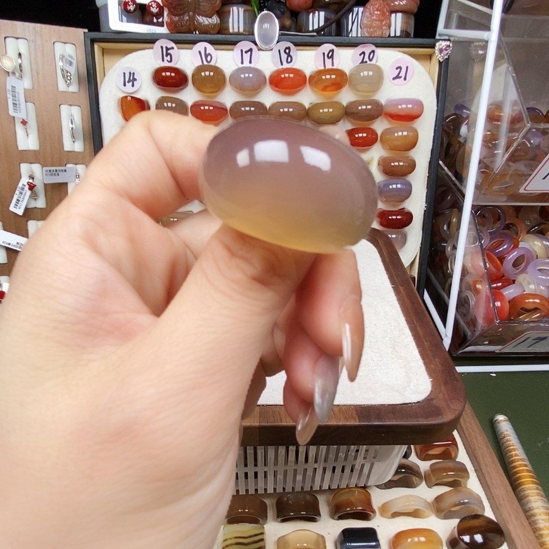 啦***哒玛瑙/玉髓合金戒指