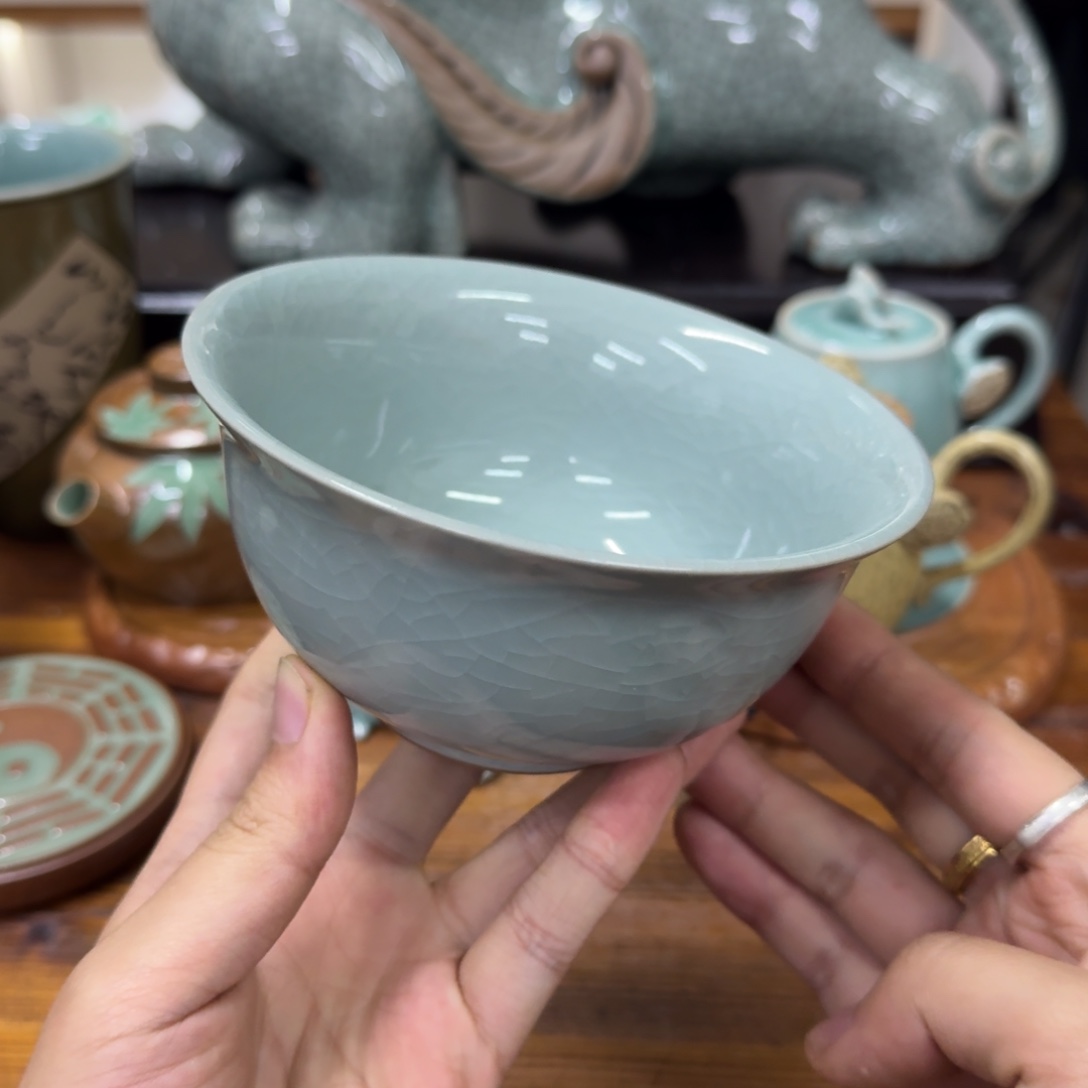龙泉青瓷茶具微瑕1400