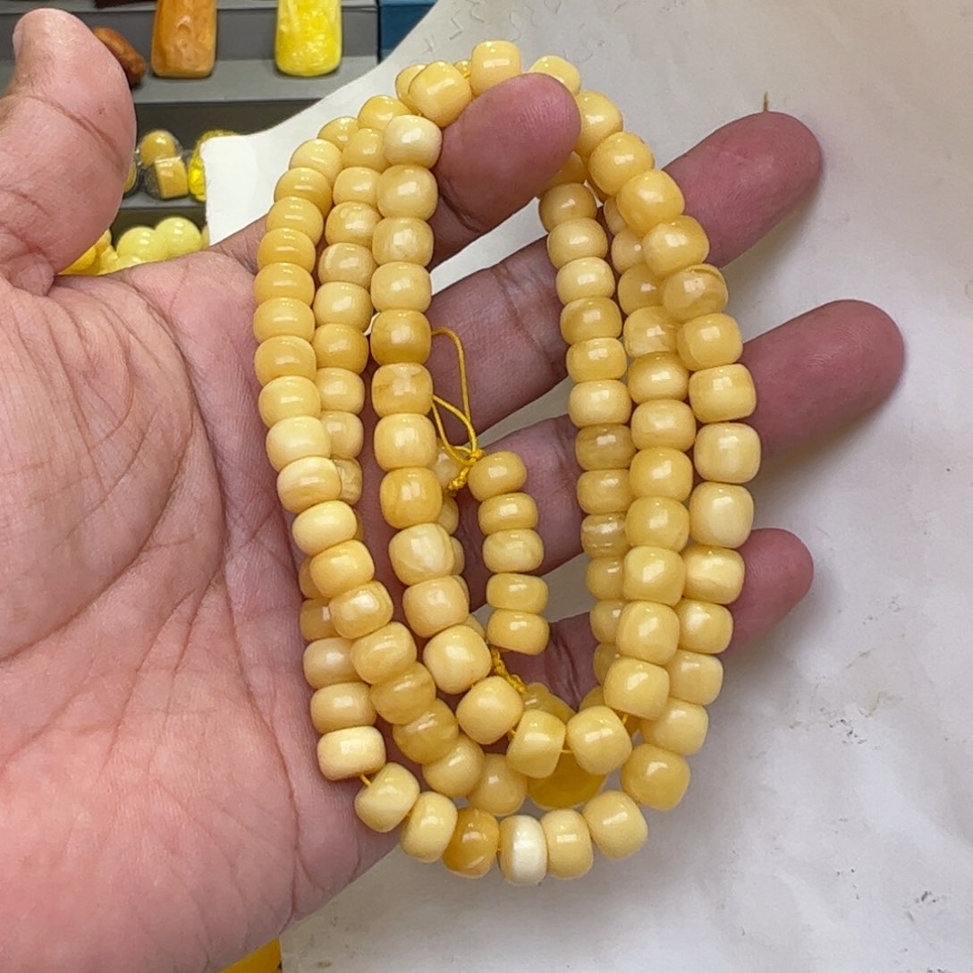 【闪购商品】琥珀珠宝奇石未镶嵌8➕40.5克算盘珠