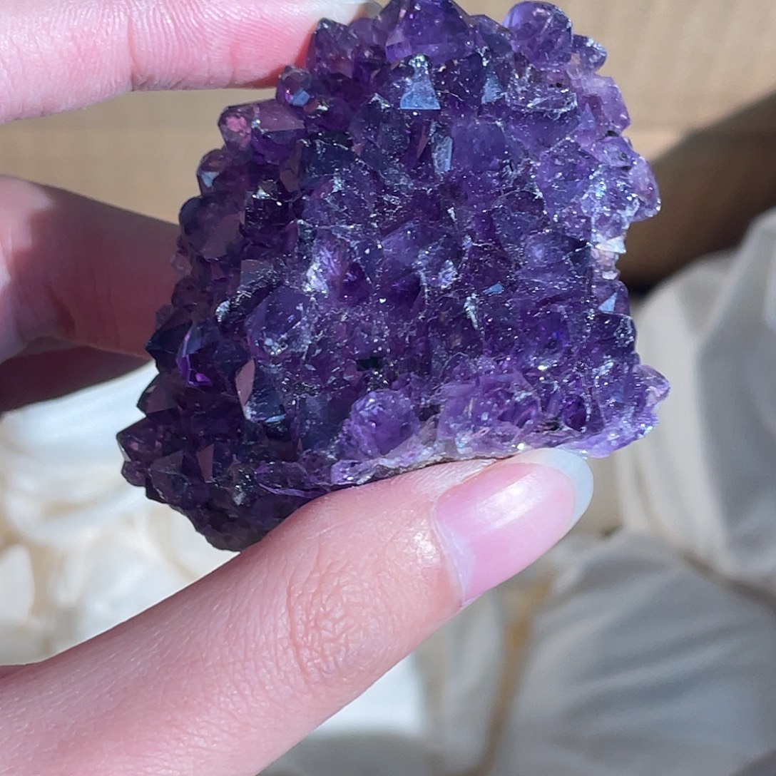 水晶手串未镶嵌乌拉圭紫水晶 22号