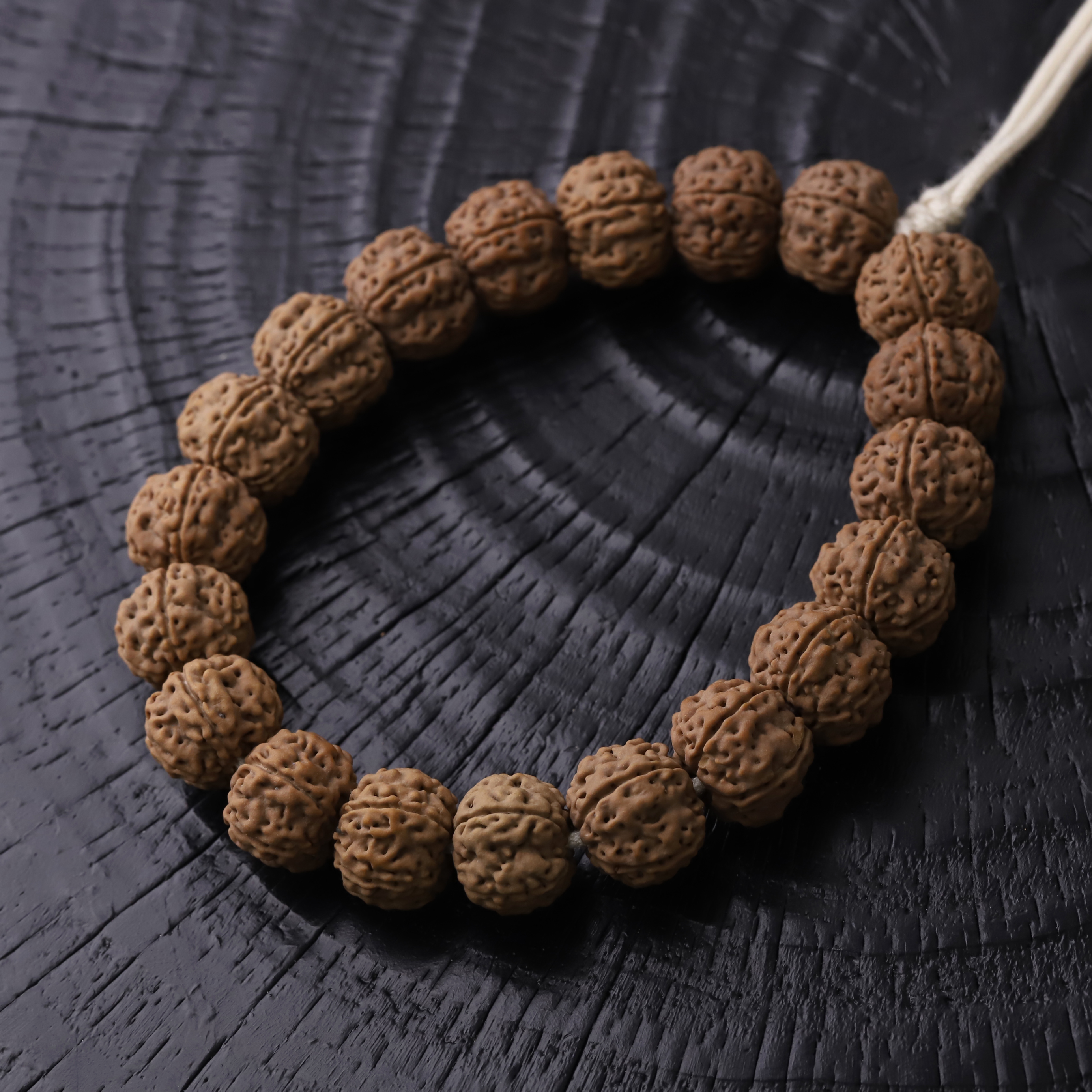 S9640-1【定制巴龙】原树原桩平头尾铁籽双龙纹小金刚菩提文玩手串