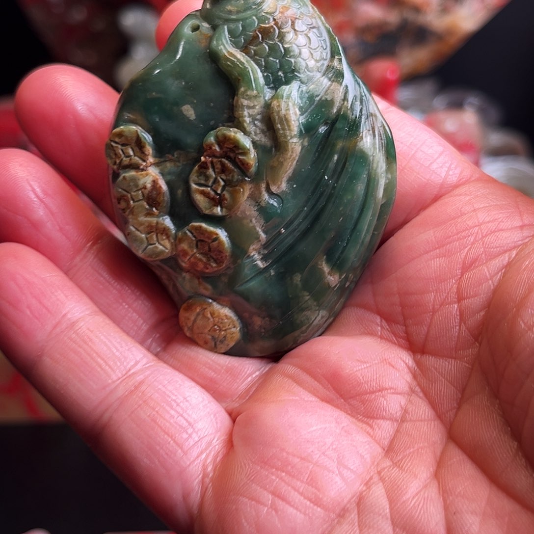 昌化石其他昌化绿手把件