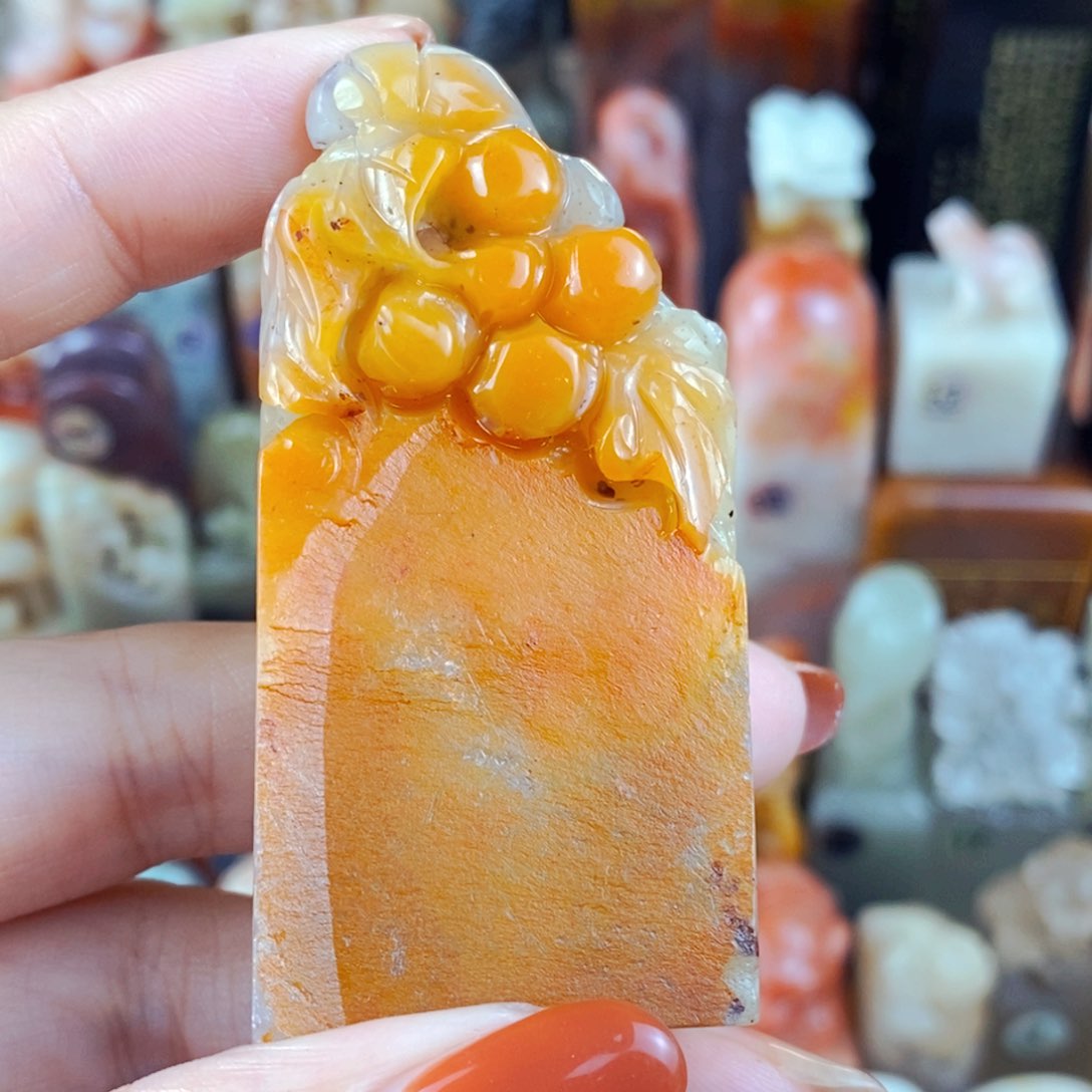 昌化石印石宁**远手工篆刻