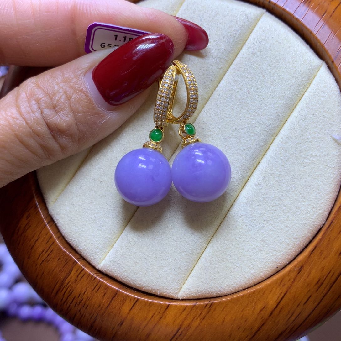 【闪购商品】翡翠颈饰18K金镶嵌紫*翡翠