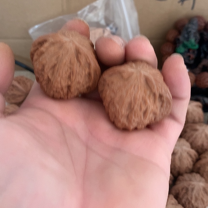 文玩核桃把件自家麻核桃磨盘不打药