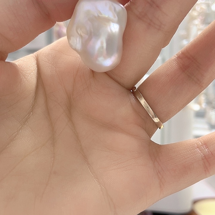 淡水珍珠戒指银S925镶嵌