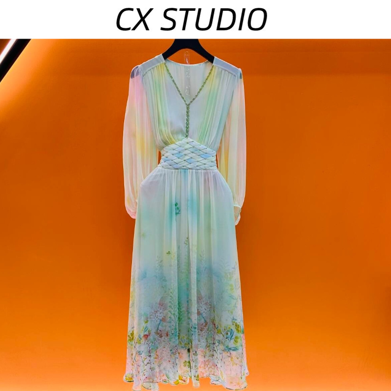 XH[YC]编码53 经典收腰轻奢气质时尚夏季连衣裙(定制女装)TG116