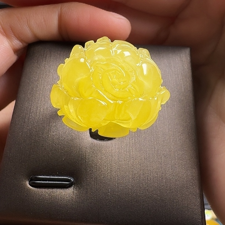 姚***摇蜜蜡银S925镶嵌戒指戒指