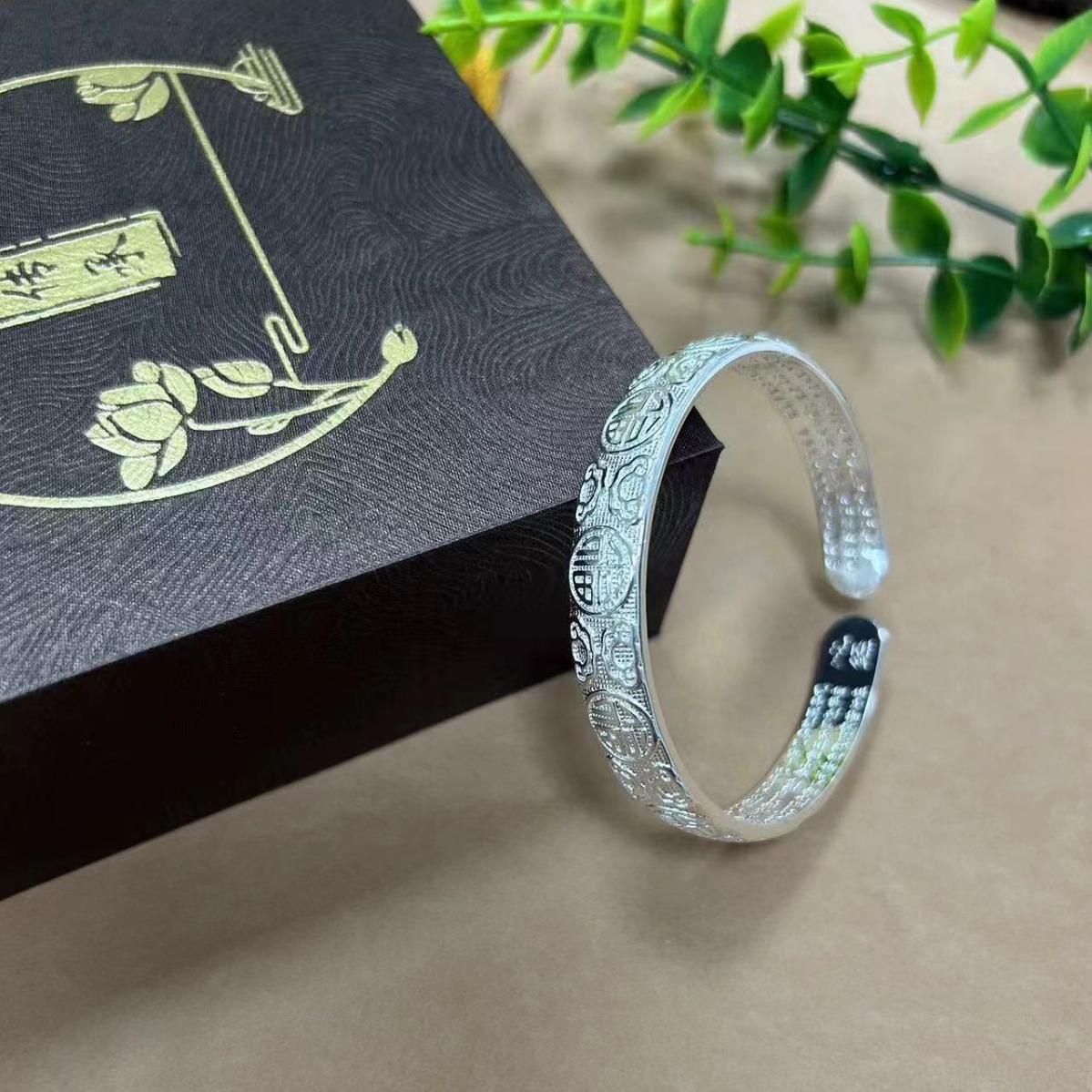 玺妃专属大克重吉言佛经开口手镯XFL【0172】