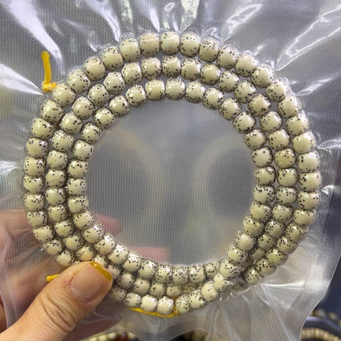 星月菩提手串原生态河豚大留白87