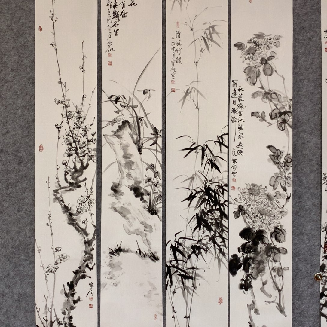 不***华国画花鸟作品写意