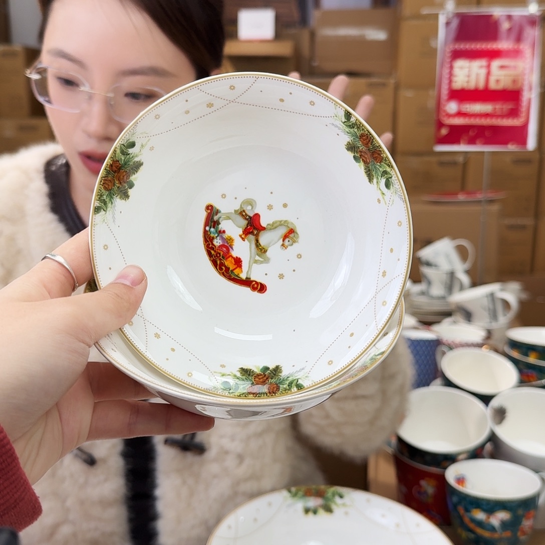 骨瓷6英寸饭碗4只装