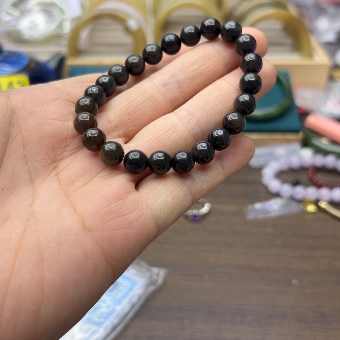 和田玉未镶嵌手链且末糖卡8