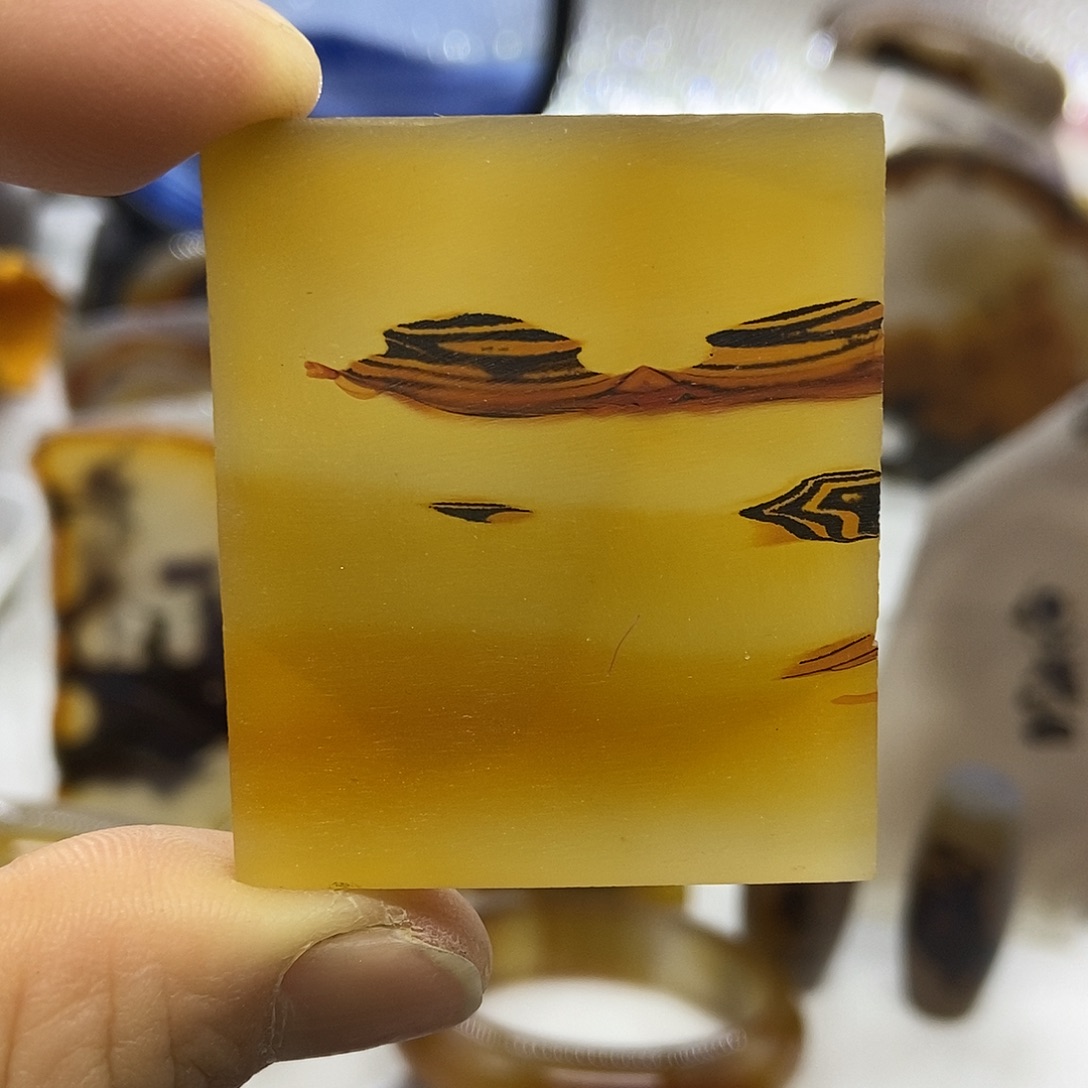 定制玛瑙巴玉玛瑙象形花牌