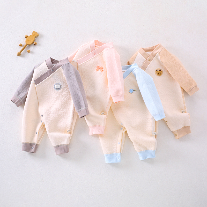 【保暖断码清版】新生儿和尚哈衣爬服春秋冬连体衣睡衣和尚满月婴儿