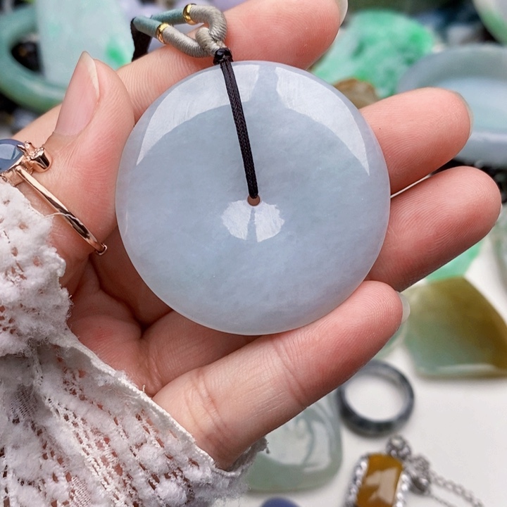 颈饰未镶嵌翡翠福**祥平安扣