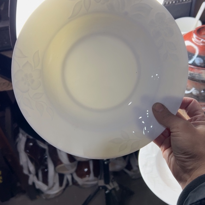 库存尾货玉兰草帽盘一对口径23