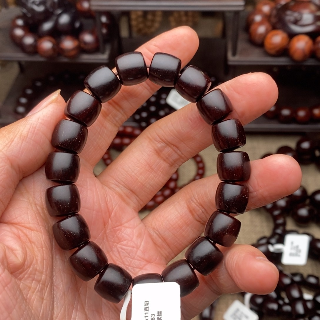 檀香紫檀（小叶紫檀）手串/手链1011泥料直切包浆款